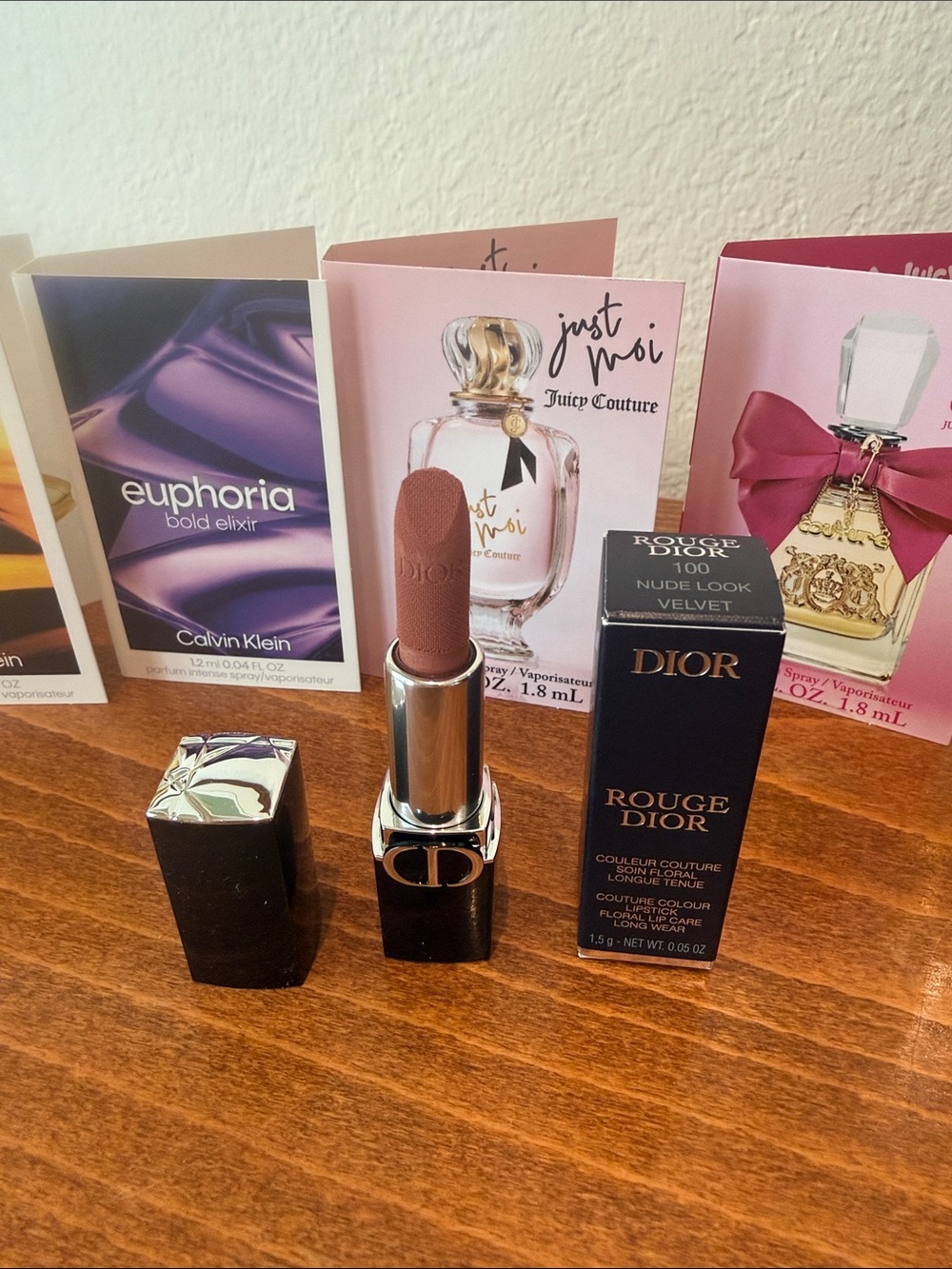 Dior Rouge Travel Lipstick in 100 Nude Look Velvet
